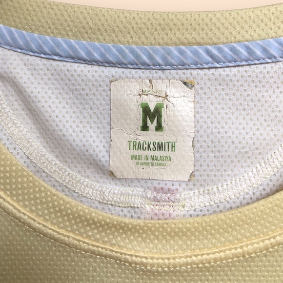 Tracksmith MENS Yellow Boston Short Sleeve T-shirt Running Jersey Performance M - Picture 6 of 13